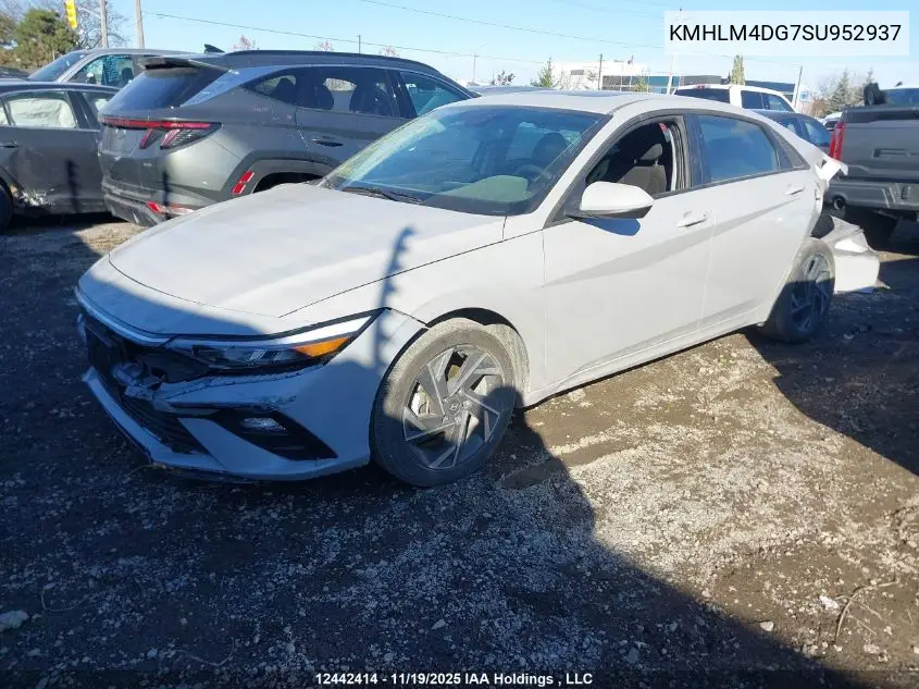 KMHLM4DG7SU952937 2025 Hyundai Elantra Sel Sport