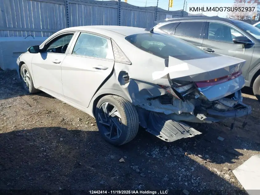 KMHLM4DG7SU952937 2025 Hyundai Elantra Sel Sport
