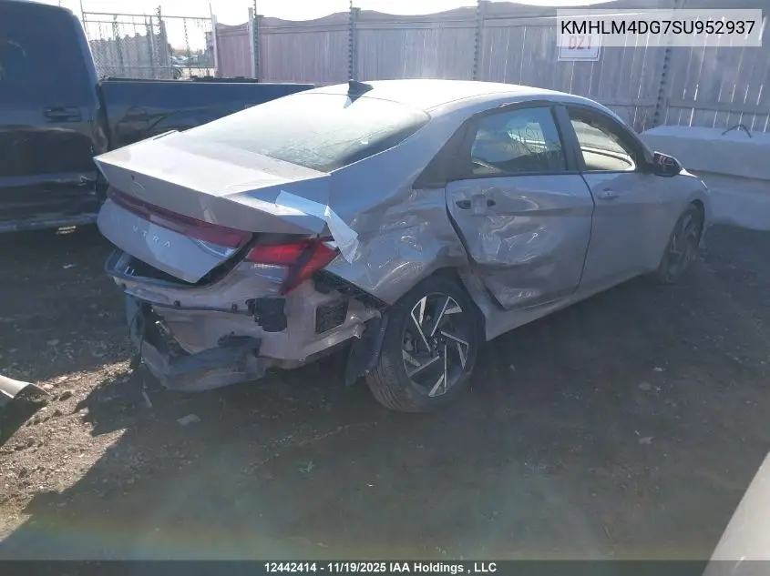 KMHLM4DG7SU952937 2025 Hyundai Elantra Sel Sport