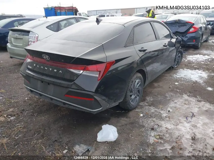 KMHLM4DG3SU034103 2025 Hyundai Elantra Sel Sport