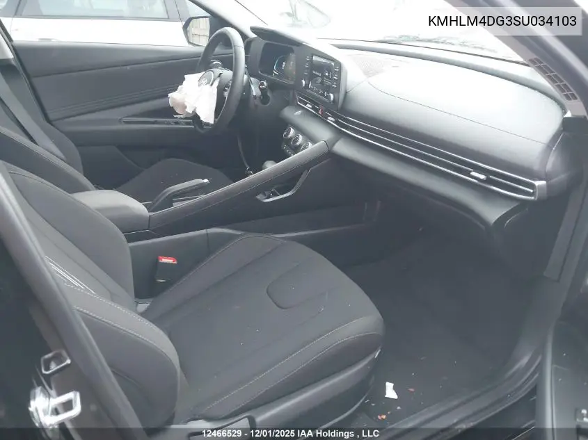 KMHLM4DG3SU034103 2025 Hyundai Elantra Sel Sport