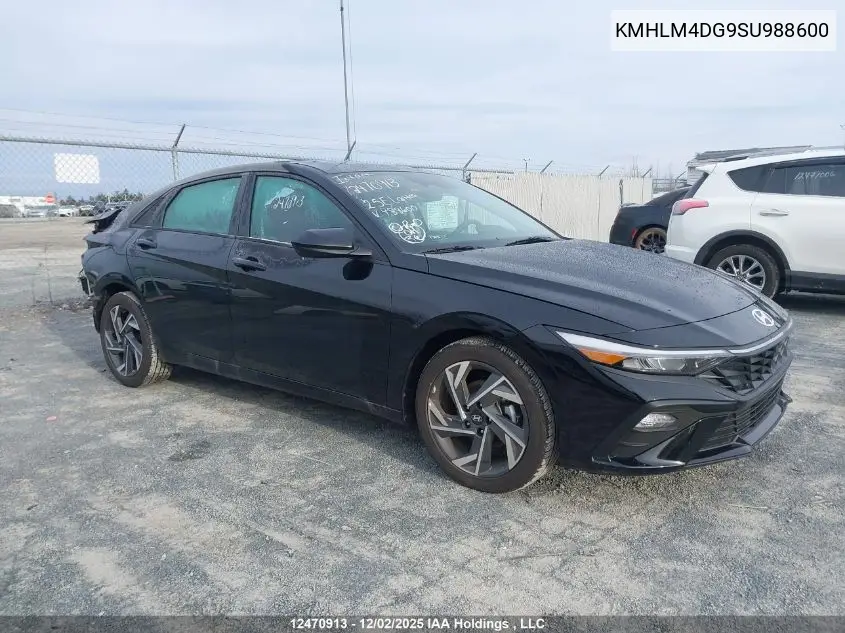 KMHLM4DG9SU988600 2025 Hyundai Elantra Preferred W/Tech Package