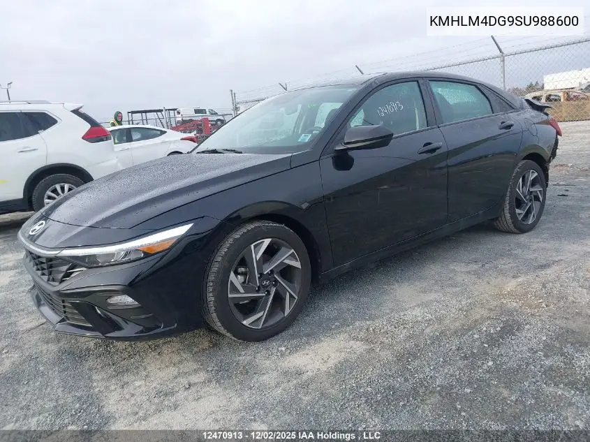 KMHLM4DG9SU988600 2025 Hyundai Elantra Preferred W/Tech Package