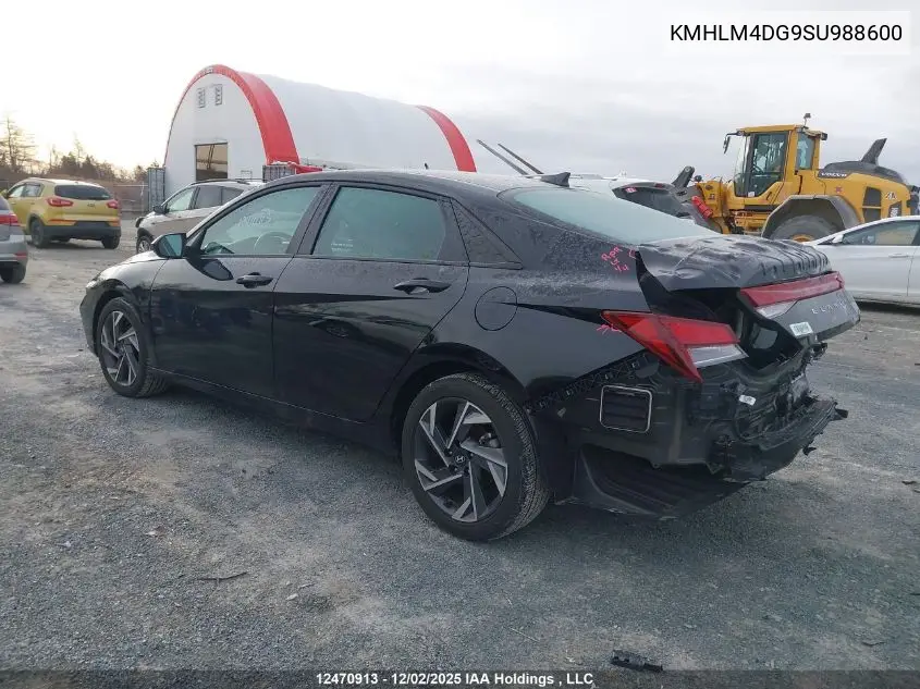KMHLM4DG9SU988600 2025 Hyundai Elantra Preferred W/Tech Package