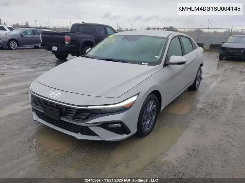 KMHLM4DG1SU004145 2025 Hyundai Elantra Sel Sport