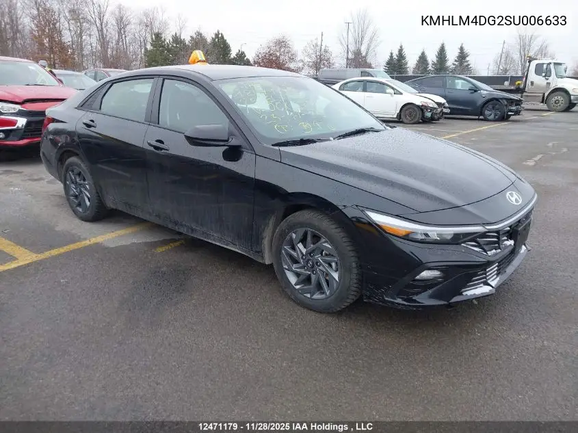 KMHLM4DG2SU006633 2025 Hyundai Elantra Sel Sport