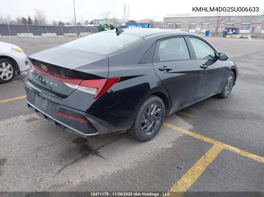 KMHLM4DG2SU006633 2025 Hyundai Elantra Sel Sport