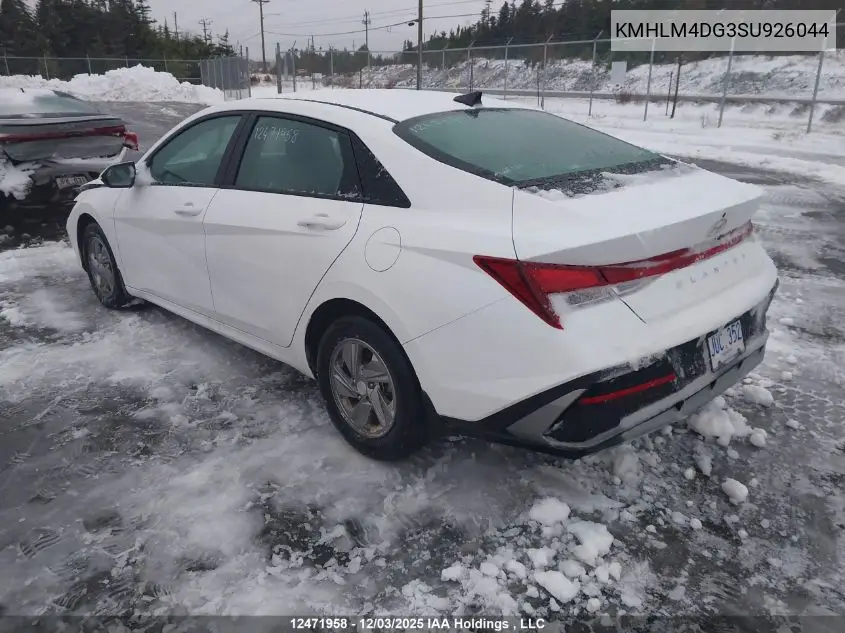 KMHLM4DG3SU926044 2025 Hyundai Elantra Essential