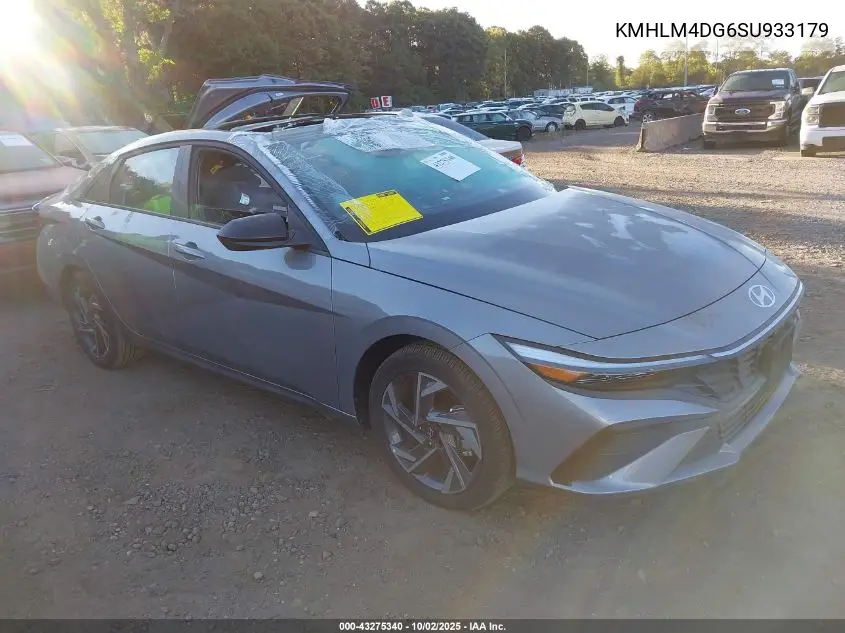 KMHLM4DG6SU933179 2025 Hyundai Elantra Sel Sport