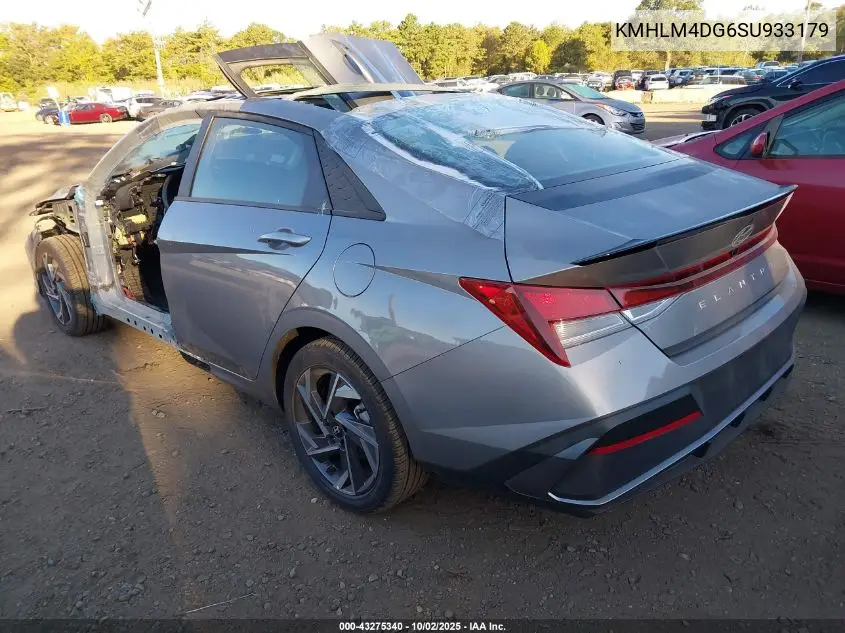 KMHLM4DG6SU933179 2025 Hyundai Elantra Sel Sport
