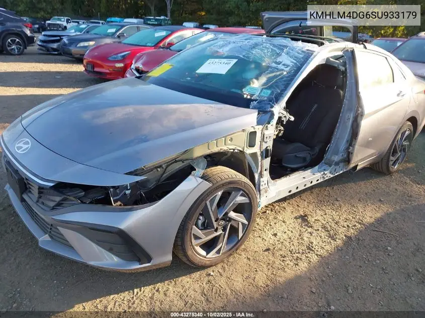 KMHLM4DG6SU933179 2025 Hyundai Elantra Sel Sport