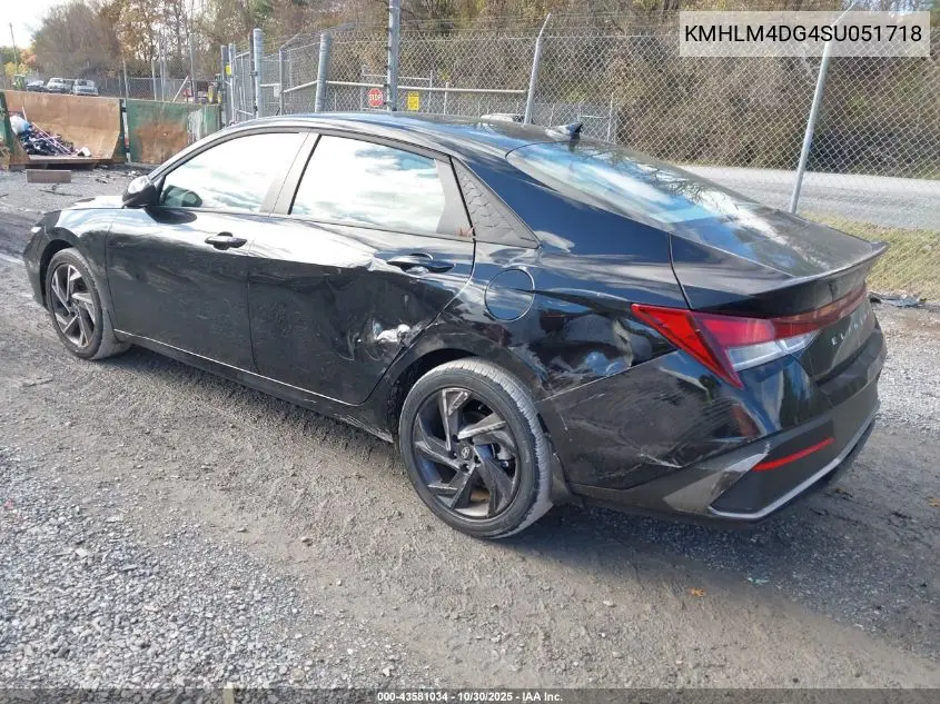 KMHLM4DG4SU051718 2025 Hyundai Elantra Sel Sport