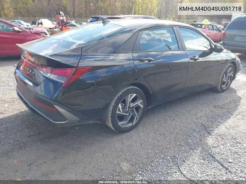KMHLM4DG4SU051718 2025 Hyundai Elantra Sel Sport