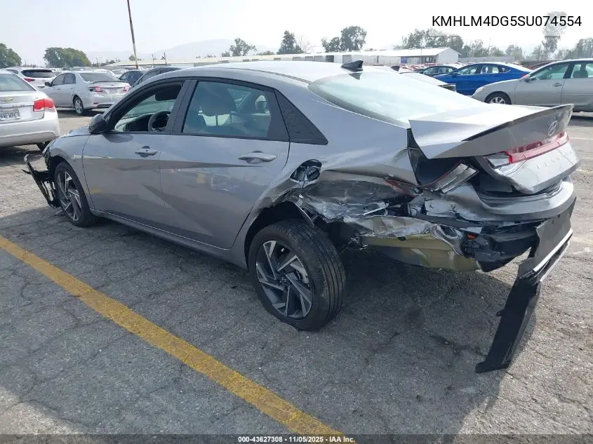 KMHLM4DG5SU074554 2025 Hyundai Elantra Sel Sport