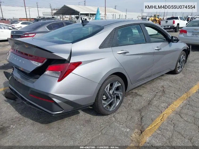 KMHLM4DG5SU074554 2025 Hyundai Elantra Sel Sport