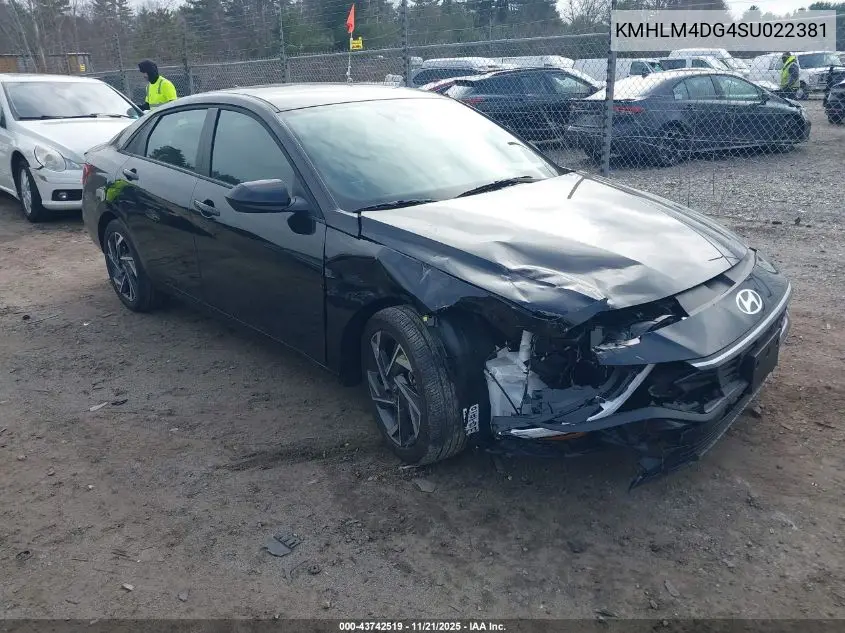 KMHLM4DG4SU022381 2025 Hyundai Elantra Sel Sport