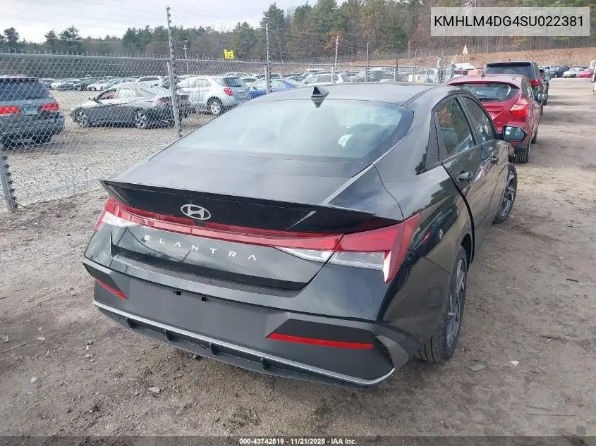 KMHLM4DG4SU022381 2025 Hyundai Elantra Sel Sport
