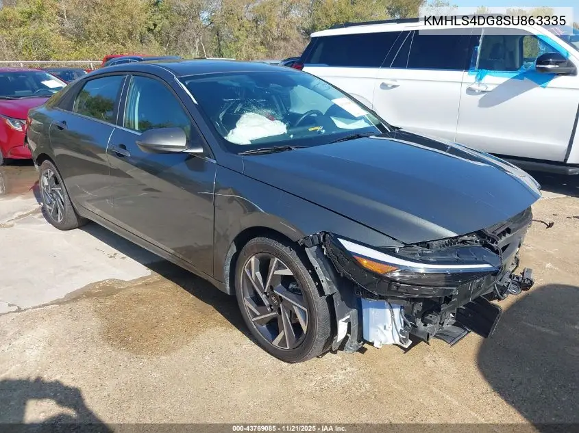 KMHLS4DG8SU863335 2025 Hyundai Elantra Sel Convenience