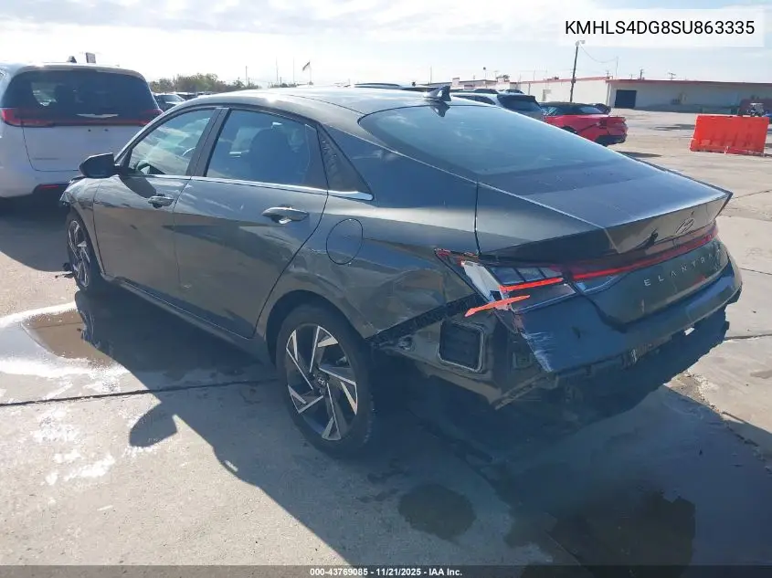 KMHLS4DG8SU863335 2025 Hyundai Elantra Sel Convenience
