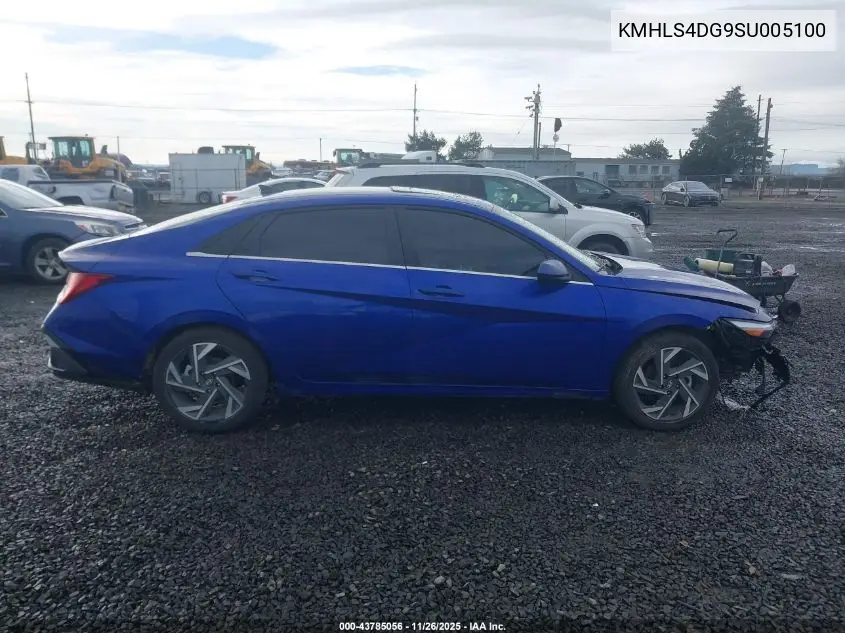 KMHLS4DG9SU005100 2025 Hyundai Elantra Sel Convenience