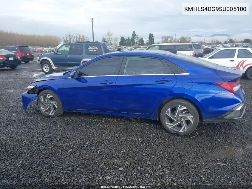 KMHLS4DG9SU005100 2025 Hyundai Elantra Sel Convenience