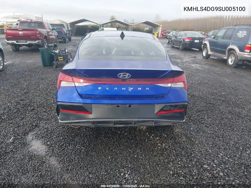 KMHLS4DG9SU005100 2025 Hyundai Elantra Sel Convenience
