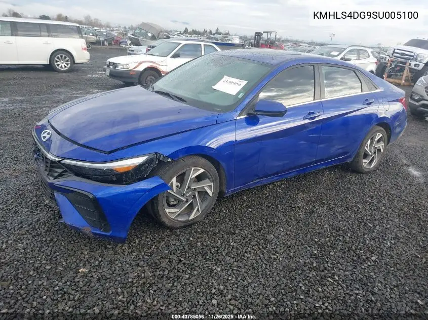 KMHLS4DG9SU005100 2025 Hyundai Elantra Sel Convenience