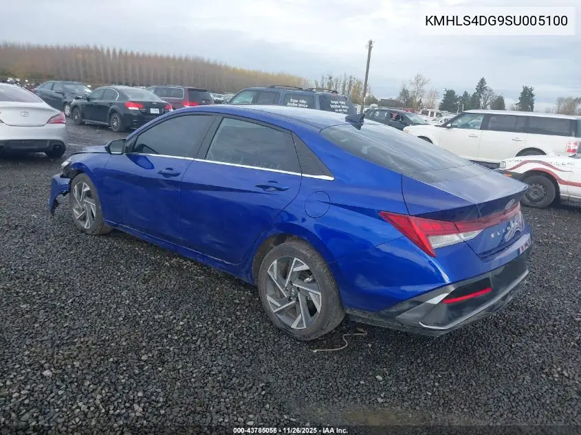 KMHLS4DG9SU005100 2025 Hyundai Elantra Sel Convenience