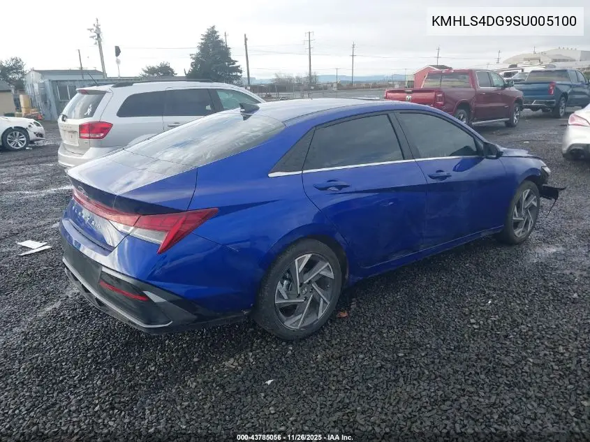 KMHLS4DG9SU005100 2025 Hyundai Elantra Sel Convenience