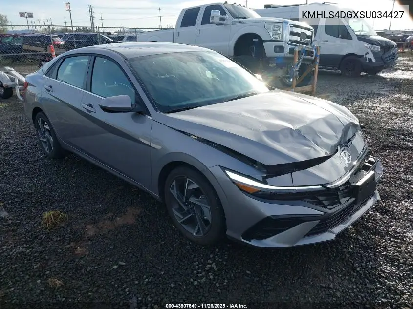 KMHLS4DGXSU034427 2025 Hyundai Elantra Sel Convenience