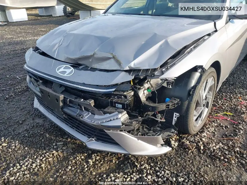 KMHLS4DGXSU034427 2025 Hyundai Elantra Sel Convenience