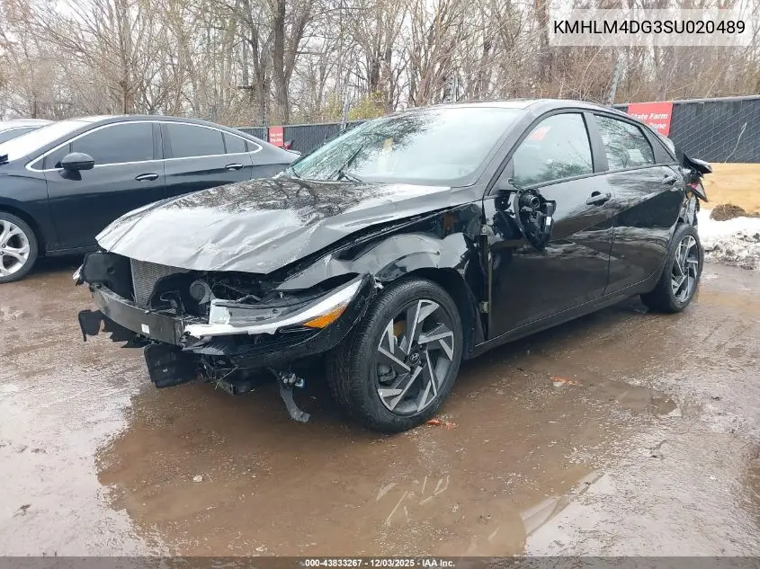 KMHLM4DG3SU020489 2025 Hyundai Elantra Sel Sport