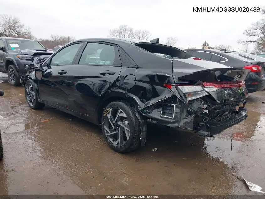 KMHLM4DG3SU020489 2025 Hyundai Elantra Sel Sport