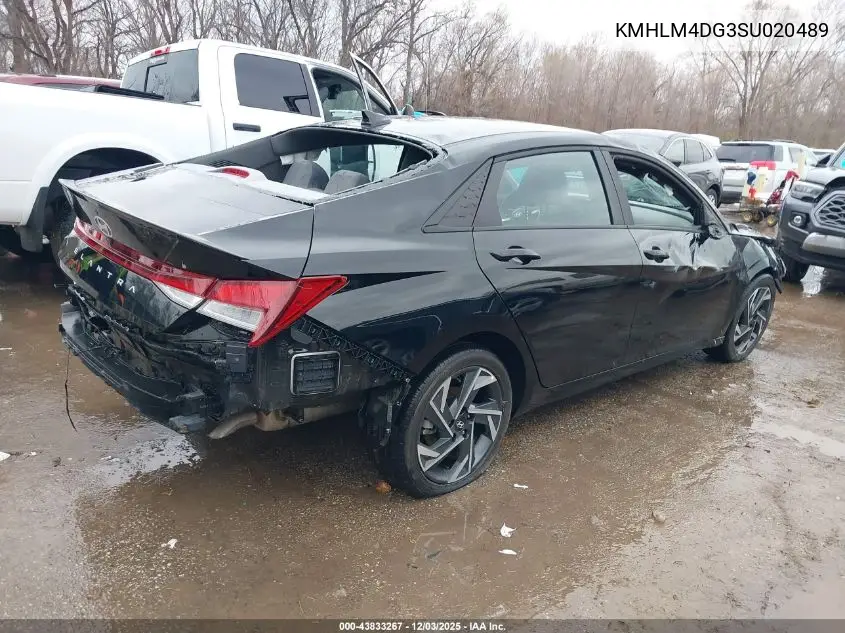 KMHLM4DG3SU020489 2025 Hyundai Elantra Sel Sport