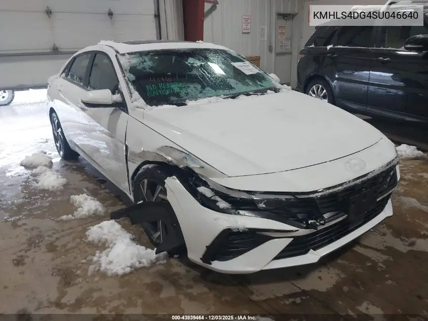 KMHLS4DG4SU046640 2025 Hyundai Elantra Sel Convenience