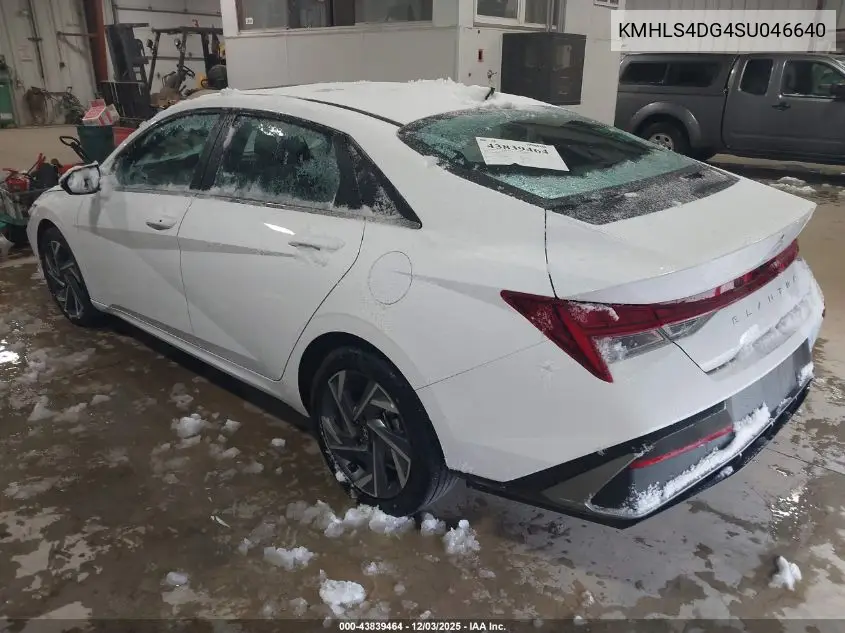 KMHLS4DG4SU046640 2025 Hyundai Elantra Sel Convenience