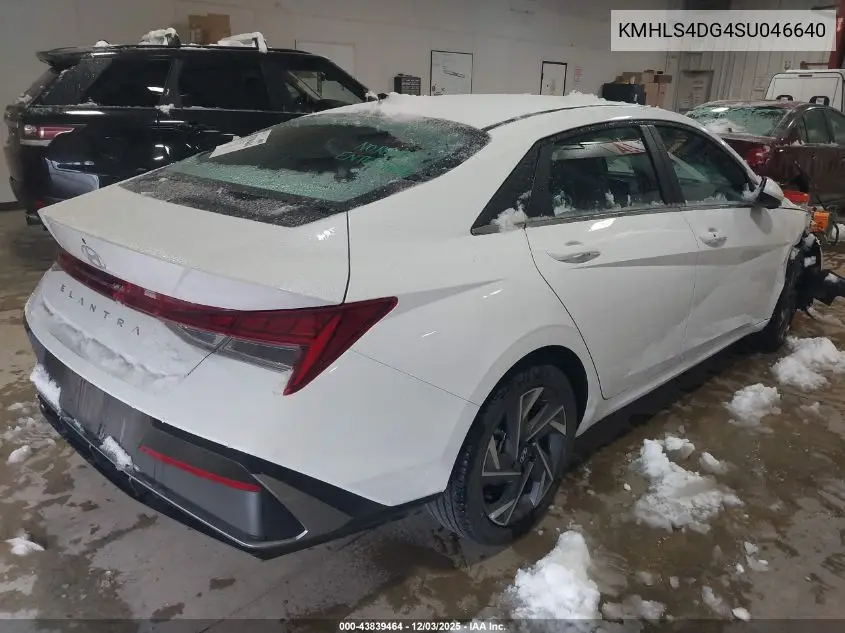 KMHLS4DG4SU046640 2025 Hyundai Elantra Sel Convenience