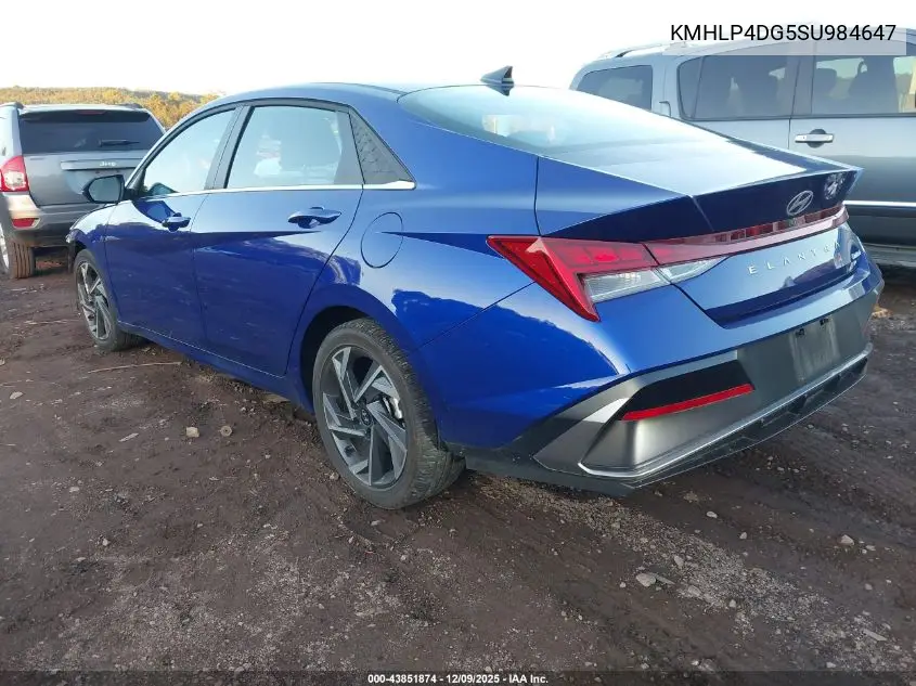 KMHLP4DG5SU984647 2025 Hyundai Elantra Limited