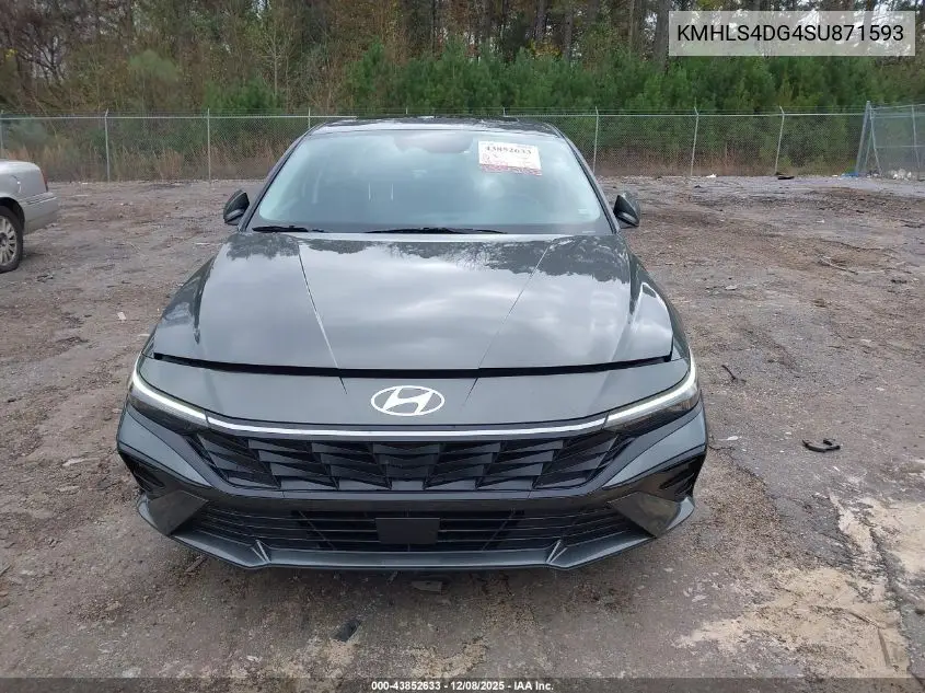 KMHLS4DG4SU871593 2025 Hyundai Elantra Sel Convenience