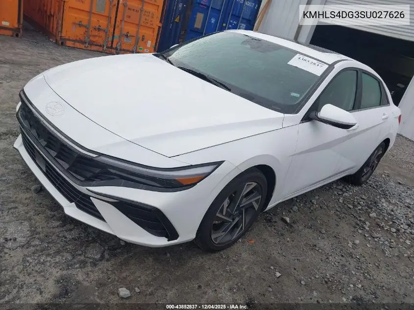 KMHLS4DG3SU027626 2025 Hyundai Elantra Sel Convenience