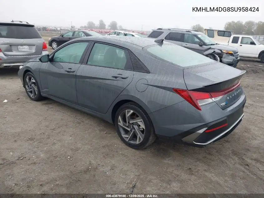 KMHLM4DG8SU958424 2025 Hyundai Elantra Sel Sport
