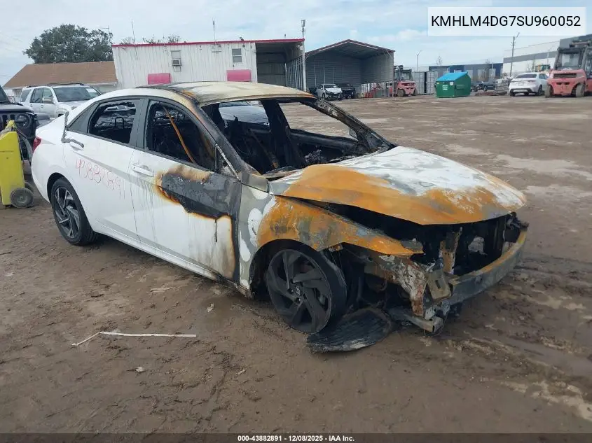 KMHLM4DG7SU960052 2025 Hyundai Elantra Sel Sport