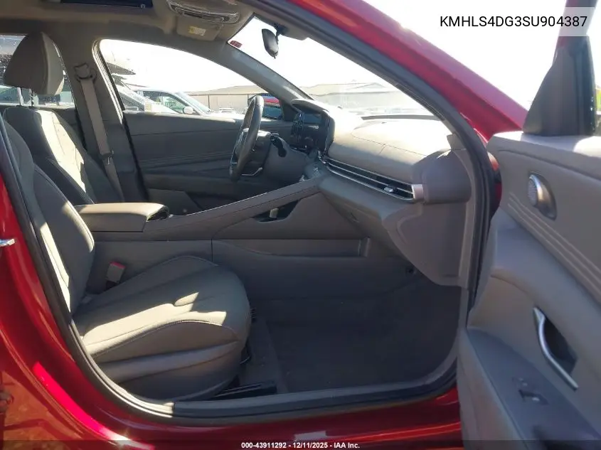 KMHLS4DG3SU904387 2025 Hyundai Elantra Sel Convenience