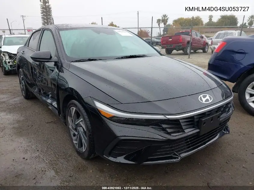 KMHLM4DG4SU053727 2025 Hyundai Elantra Sel Sport