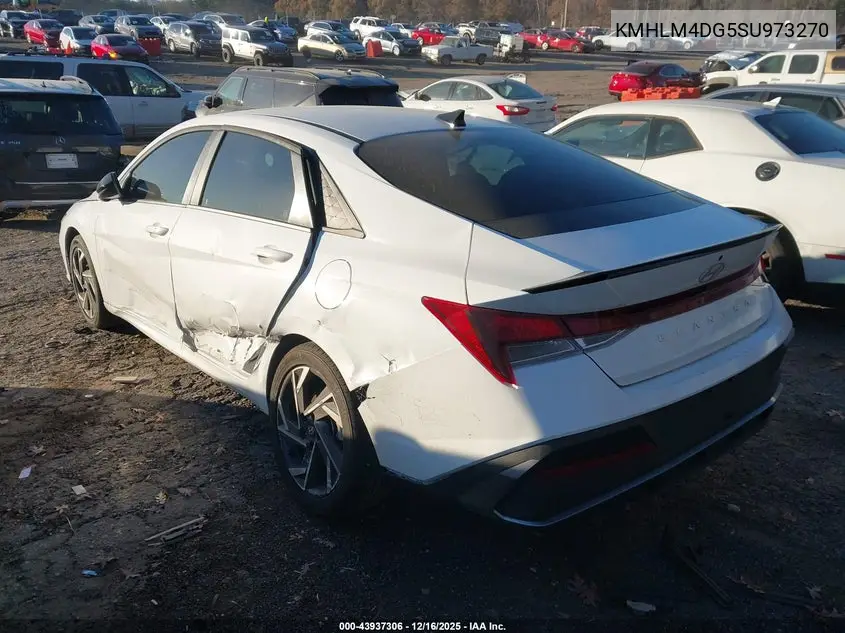 KMHLM4DG5SU973270 2025 Hyundai Elantra Sel Sport