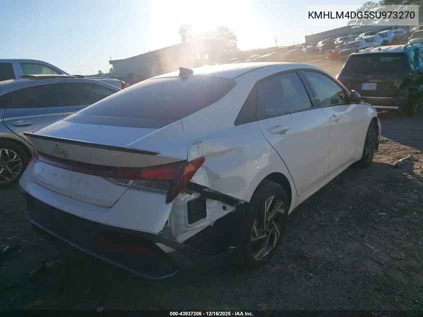 KMHLM4DG5SU973270 2025 Hyundai Elantra Sel Sport