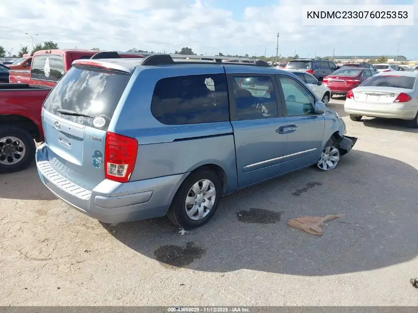 KNDMC233076025353 2007 Hyundai Entourage Gls/Limited/Se
