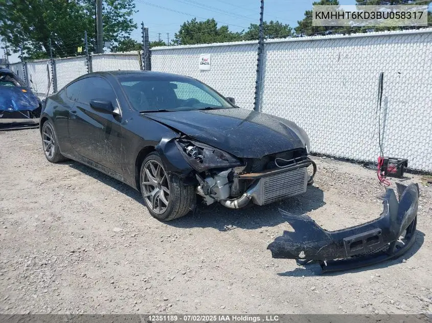 KMHHT6KD3BU058317 2011 Hyundai Genesis Coupe 2.0T