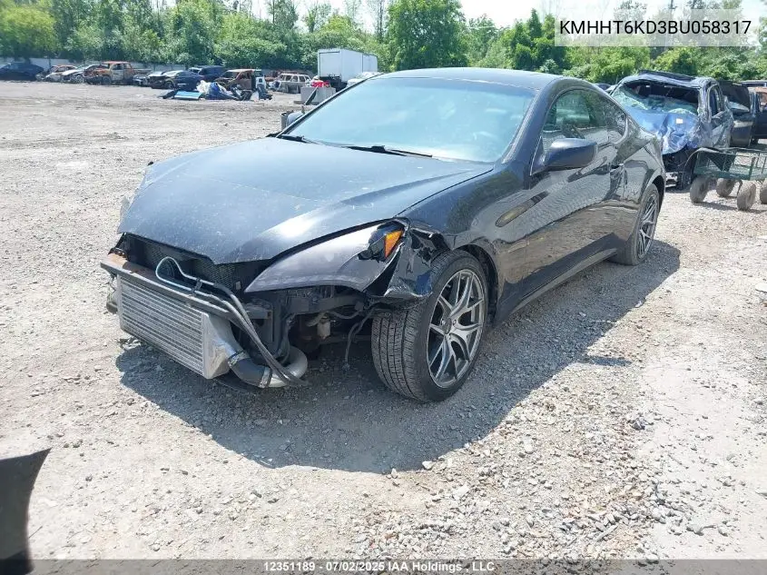 KMHHT6KD3BU058317 2011 Hyundai Genesis Coupe 2.0T
