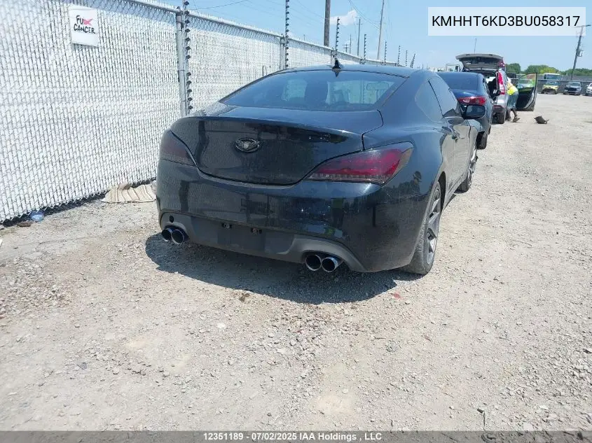 KMHHT6KD3BU058317 2011 Hyundai Genesis Coupe 2.0T